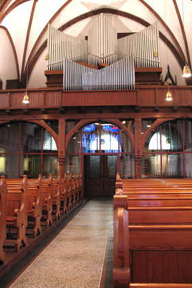Die Orgel und Empore der St.-Matthäi-Kirche