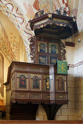 Die Kanzel der Maria-Magdalenen-Kirche Berkenthin