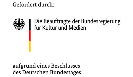 Das Logo der Beauftragte der Bundesregierung für Kultur und Medien- Schwarze Schrift auf weißem Grund.