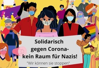 Das Bündnis 'Wir können sie stoppen' hat die Lübecker. aufgerufen, sich solidarisch gegen die Pandemie und für Demokratie und Wissenschaft einzusetzen. - Copyright: Bündnis 'Wir können sie stoppen'