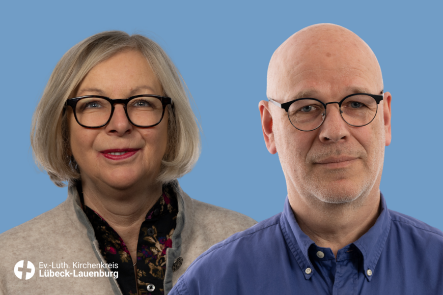 Eine Frau und ein Mann blicken freundlich in die Kamera - Copyright: Oliver Beck (Fotos) / Collage: Canva