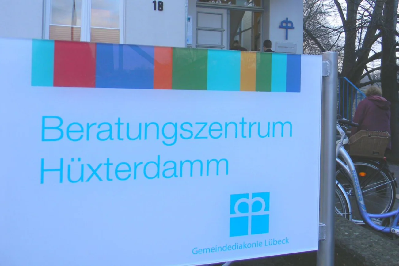 Beratungszentrum Hüxterdamm Schild