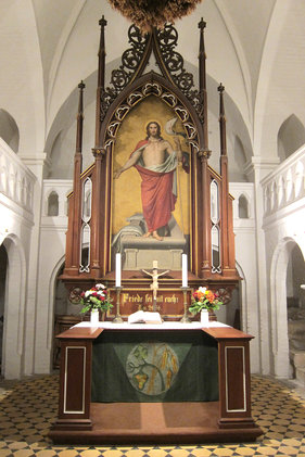 Historischer Altar der Katharinenkapelle in Witzeeze