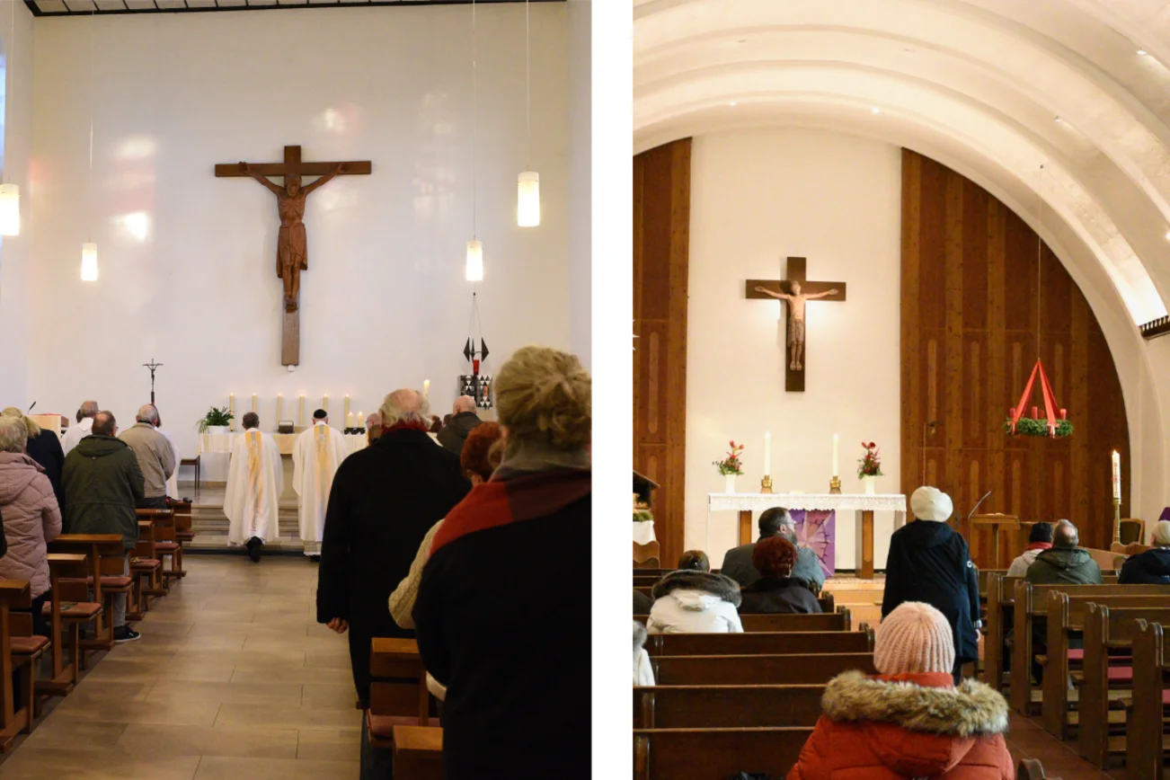 Blick in zwei Kirchen