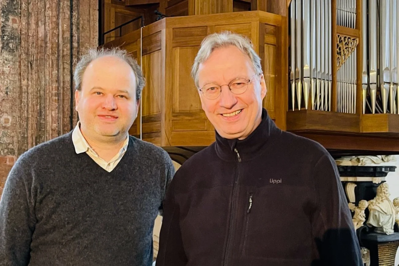Die Kirchenmusiker Johannes Unger und Arvid Gast