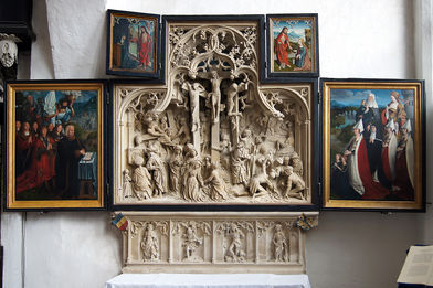 Blick auf den aufgeklappten Brömbse-Altar von St. Jakobi - Copyright: Manfred Maronde