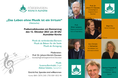 Einladung zur Podiumsdiskussion, Donnerstag 12. Oktober 2023 - Copyright: Carmen Christensen
