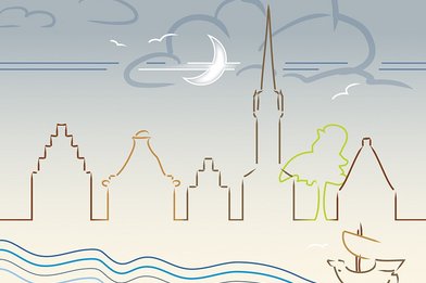Grafik Vorlesen am Abend - Copyright: Tanja Seltmann