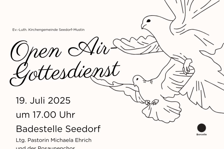 Open-Air-Gottesdienst an der Badestelle in Seedorf am 19.07.2025 - Copyright: Michaela Ehrich, Pastorin