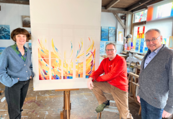Drei menschen in einem Atelier - Copyright: Mathias Stanierowski