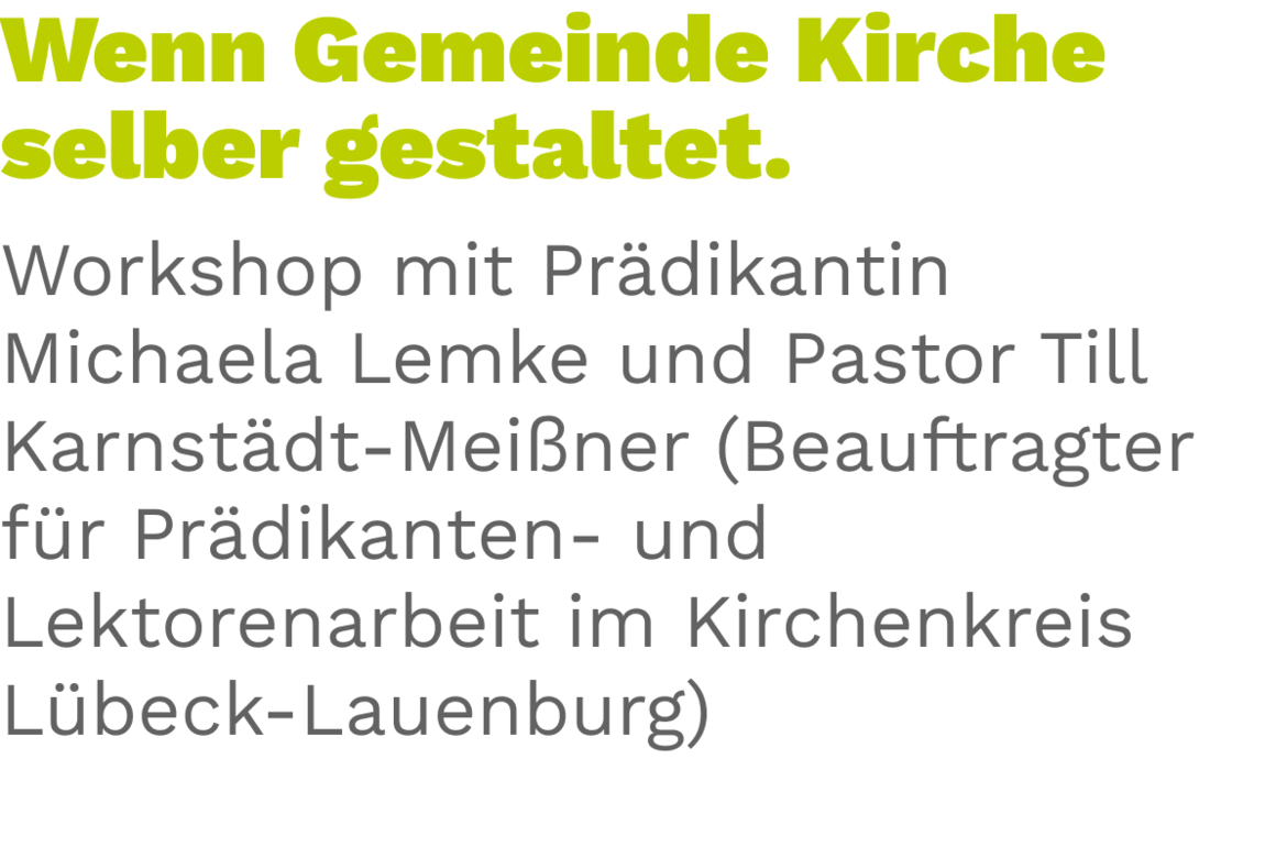 Beschreibung eines Workshops