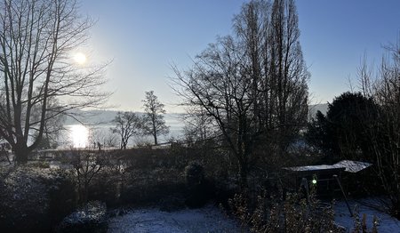 Blick auf eine winterliche Landschaft