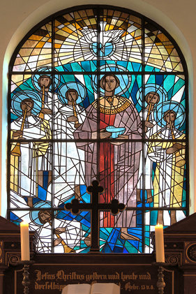 Fenster in der St.-Jacobi-Kirche Hamwarde