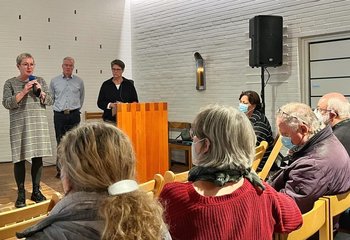 Blick in die Kirche St. Augustinus in Lübeck während der Info-Veranstaltung - Copyright: Bastian Modrow