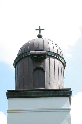 Der Glockenturm der St.-Petri-Kirche Gülzow