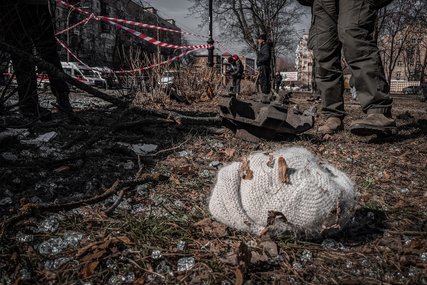 Bild aus Kiev nach einem Bombenangriff Russlands.  - Copyright: Pixels