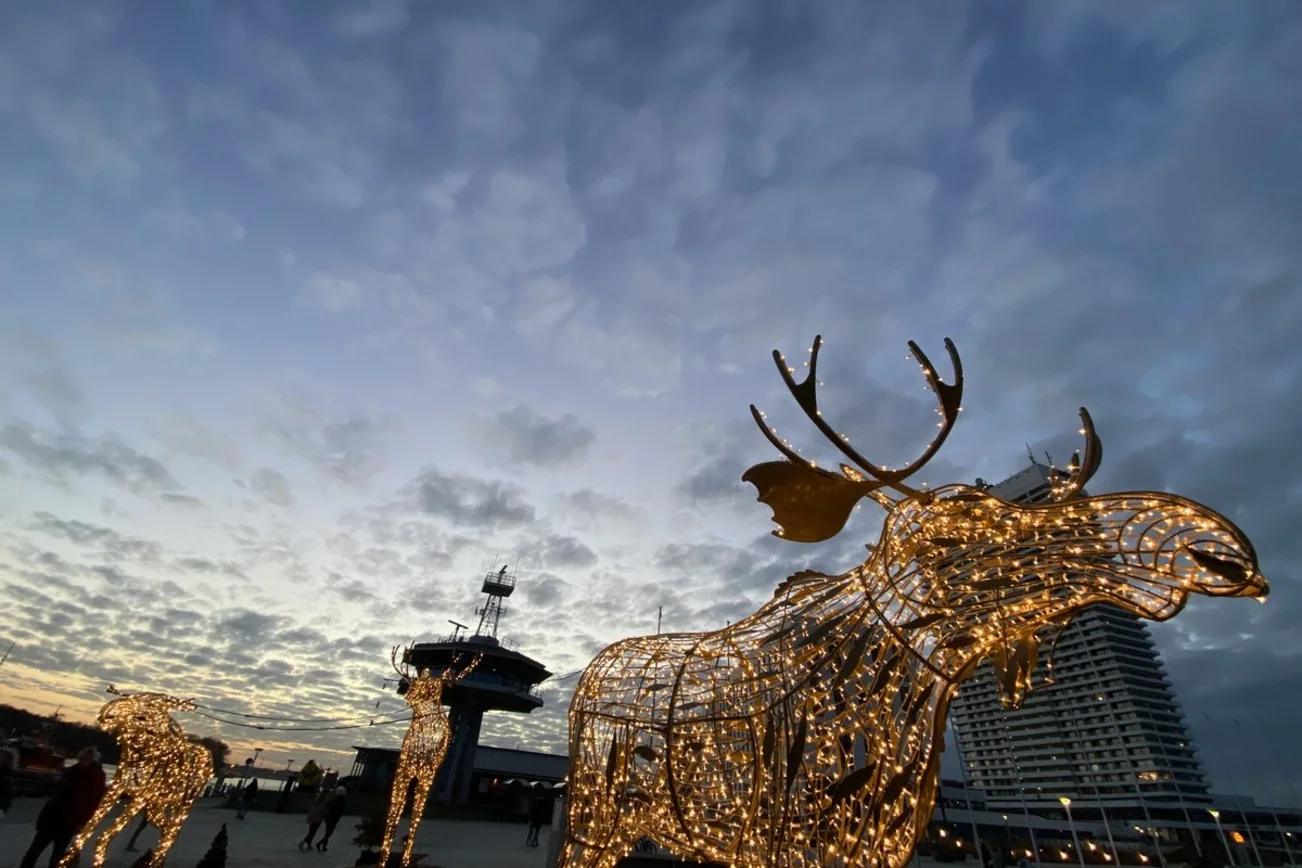 Die Trelche in Travemünde im Sonnenuntergang.