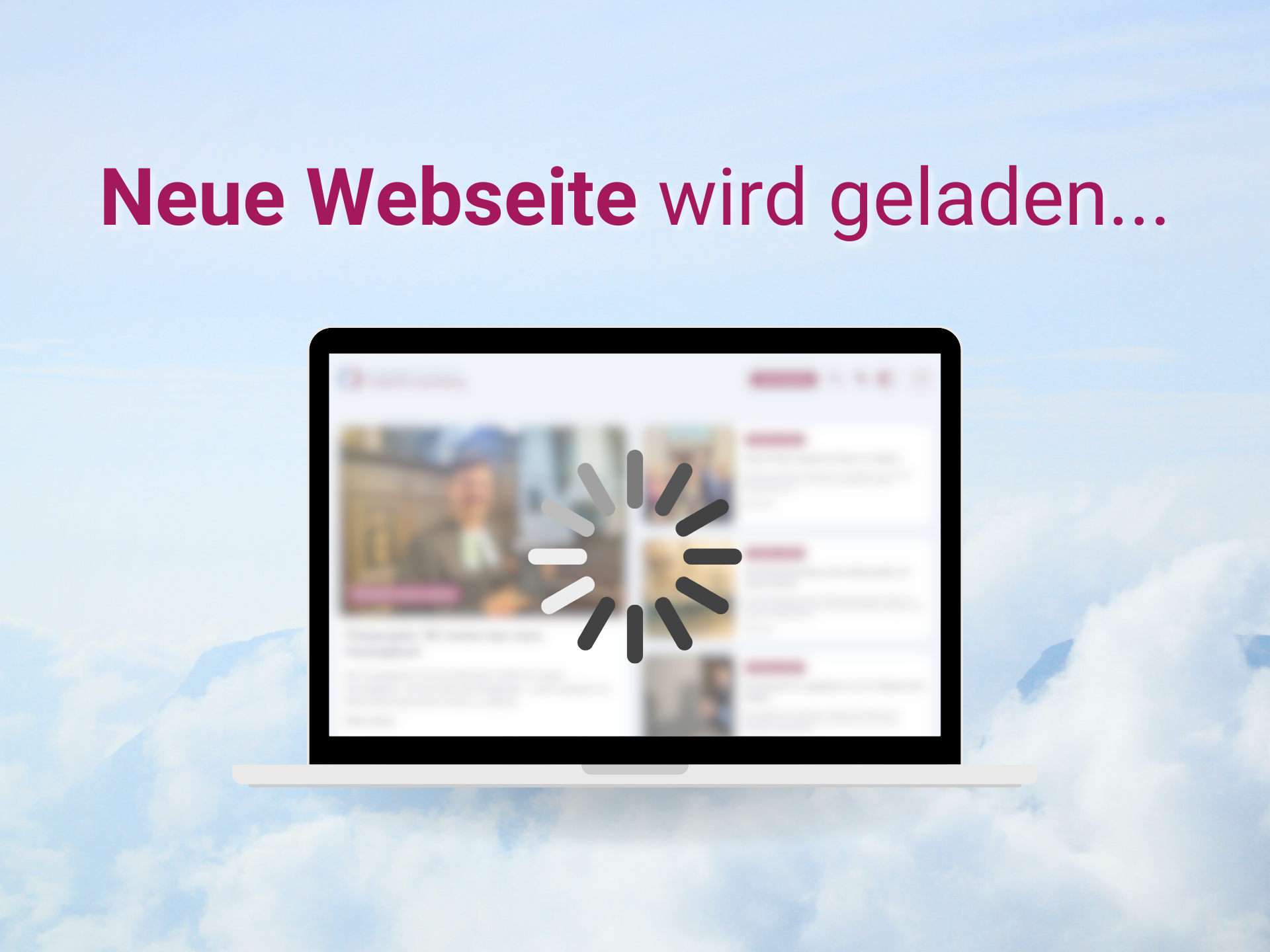 Blick auf einen Bildschirm