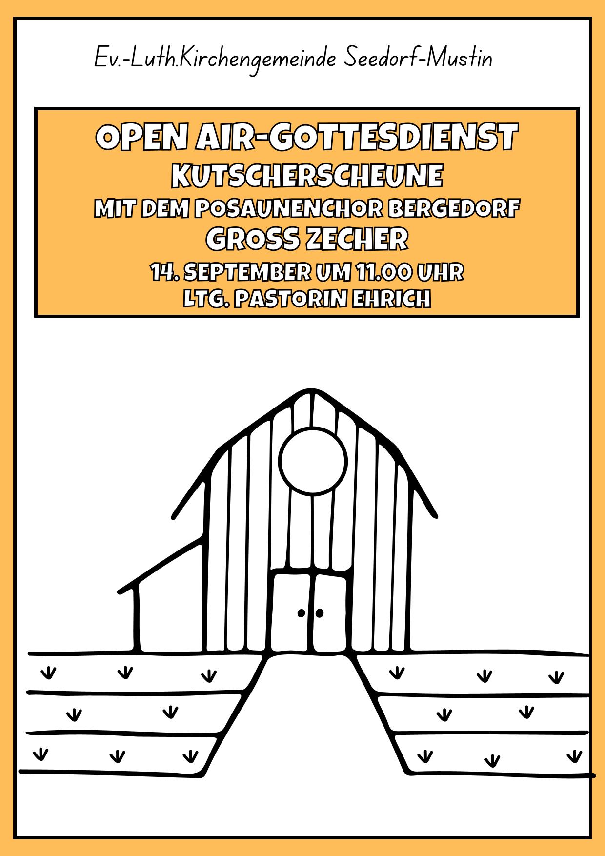 Open-Air-Gottesdienst in der Kutscherscheune in Groß Zecher am 14.09.2025