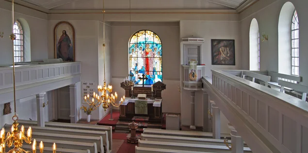 Innenraum der St.-Jacobi-Kirche Hamwarde