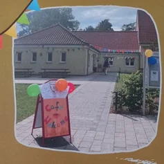 Eingang zum Café welcome