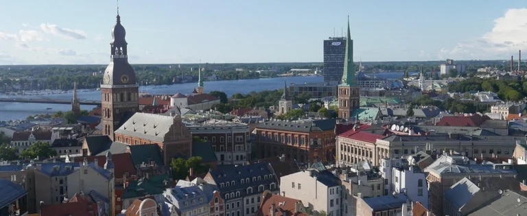 Die Stadt Riga aus der Vogelperspektive