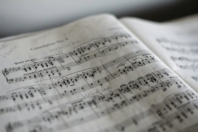 aufgeschlagene Noten