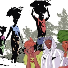 Bild zum Weltgebetstag 2026 mit dem Titel „Rest for the Weary“ von der Künstlerin Gift Amarachi Ottah