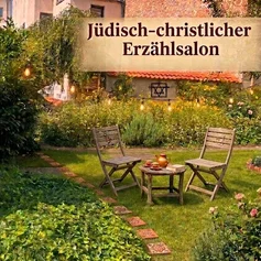 zwei Stühle und ein Tisch im Garten 