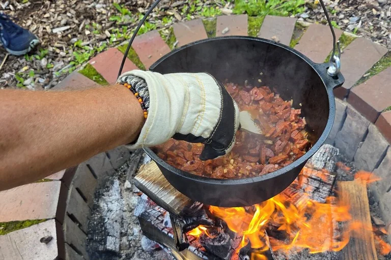 Kochen Topf Lagerfeuer