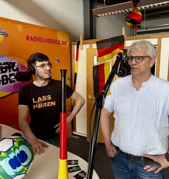 Blick in ein Radiostudio