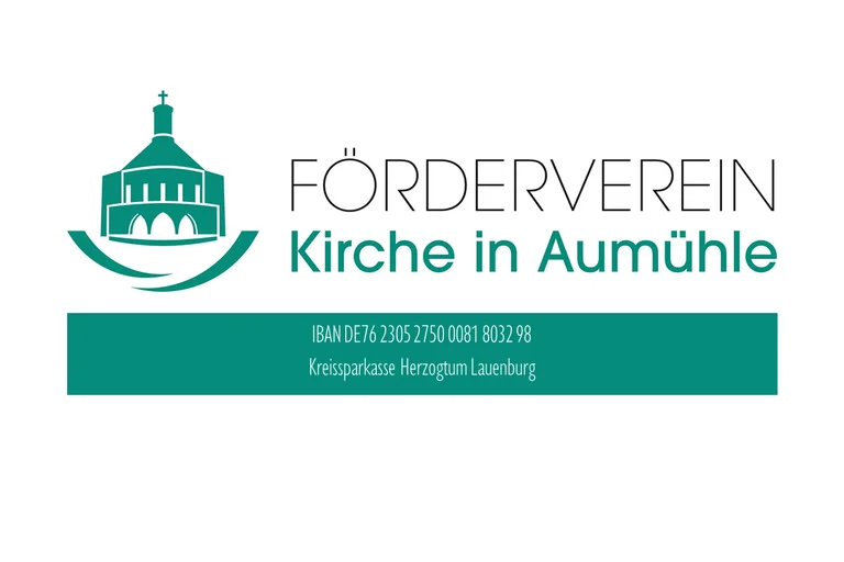 Das Logodes Fördervereins, Bild der Kirche mit 2 symbolisierten Händen.