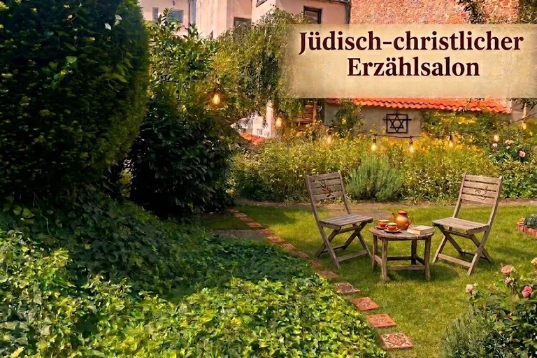 zwei Stühle und ein Tisch im Garten 