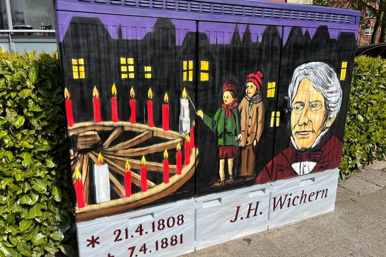 Stromkasten mit Wichern-Graffiti