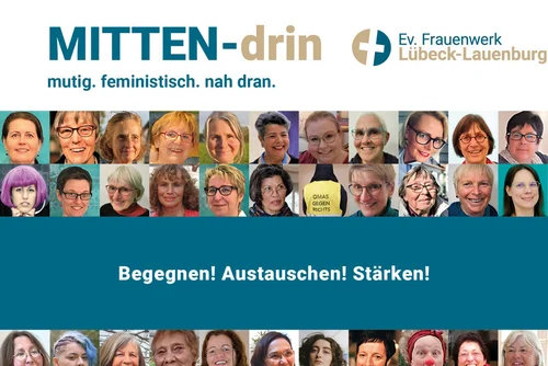Frauenbilder und Text Mittendrin