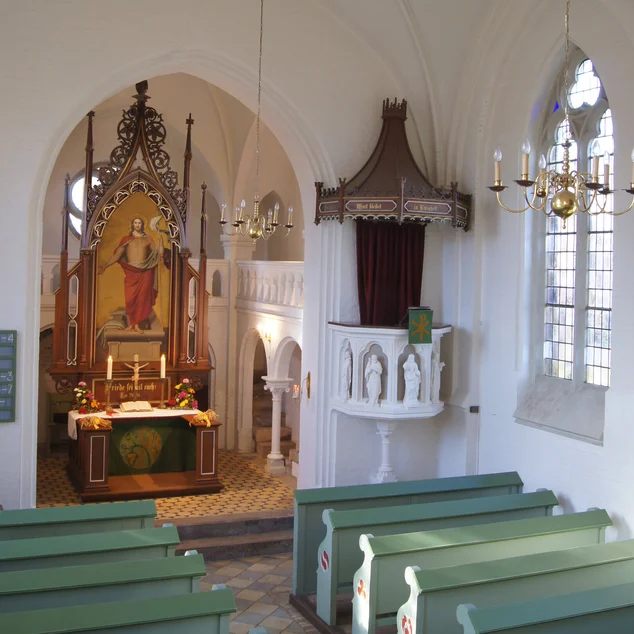 Der Innenraum der Katharinenkapelle in Witzeeze