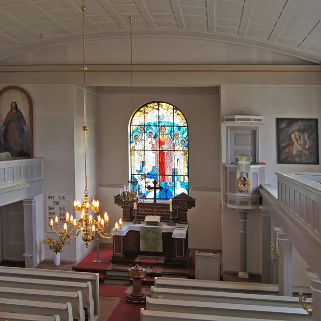 Innenraum der St.-Jacobi-Kirche Hamwarde